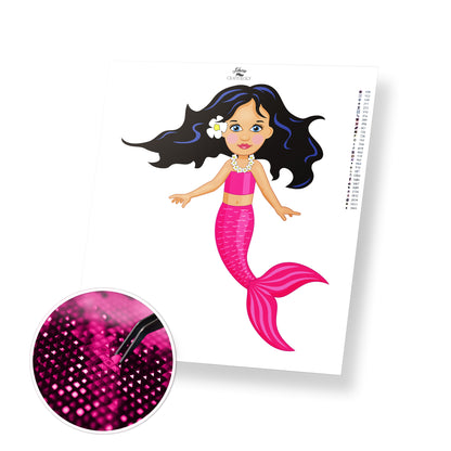 Pink Mermaid - Premium Diamond Painting Kit