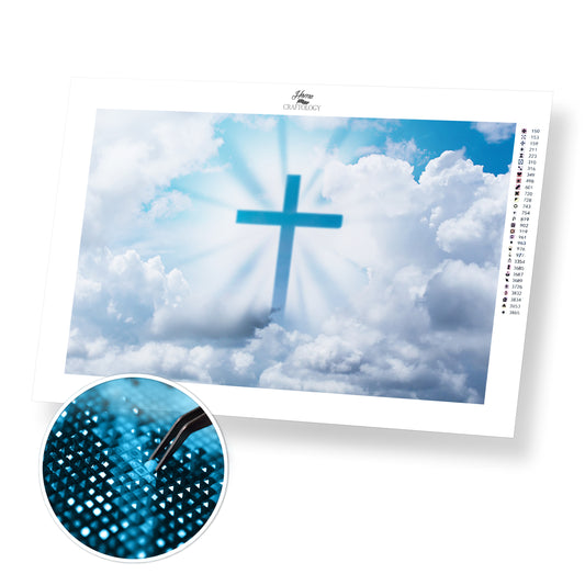 Cross in the Clouds - Premium Diamond Painting Kit