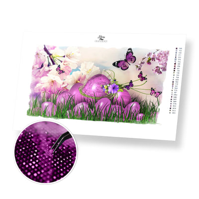 Purple Eggs - Premium Diamond Painting Kit