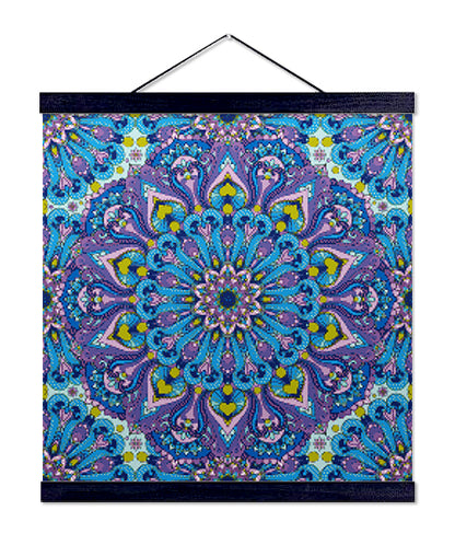 Blue and Purple Mandala - Premium Diamond Painting Kit