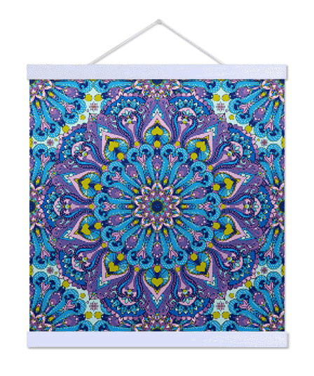 Blue and Purple Mandala - Premium Diamond Painting Kit