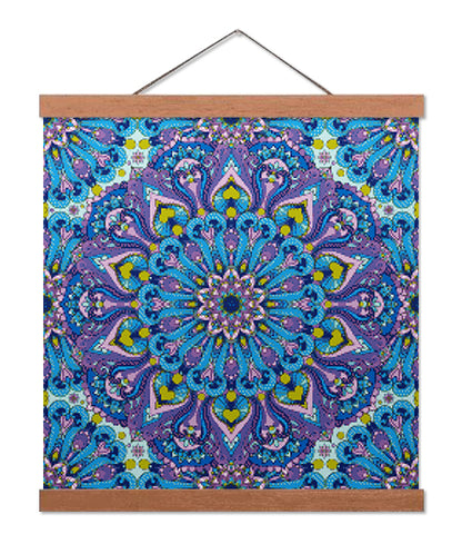 Blue and Purple Mandala - Premium Diamond Painting Kit