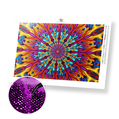 Psychedelic Mandala - Premium Diamond Painting Kit