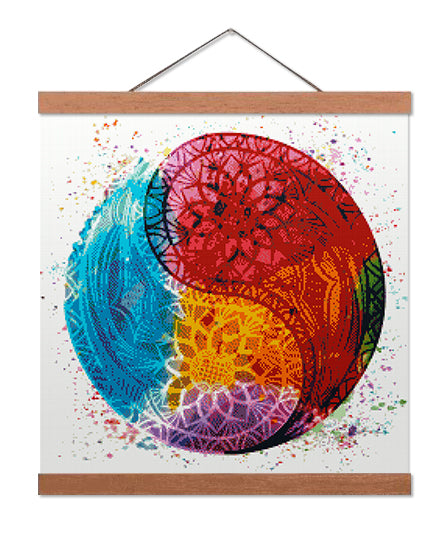 Yin and Yang Mandala - Premium Diamond Painting Kit