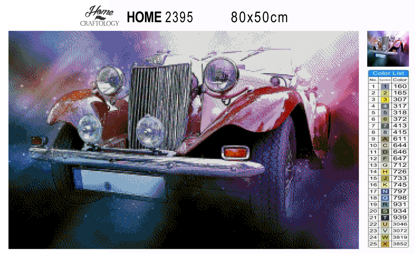 Retro Car - Premium Diamond Painting Kit