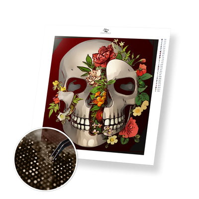 Bones and Flowers - Premium Diamond Painting Kit