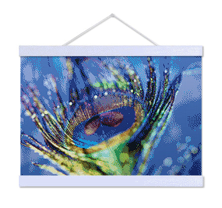 Peacock Feather Close-up - Premium Diamond Painting Kit