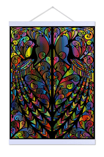 Symmetrical Peacocks - Premium Diamond Painting Kit