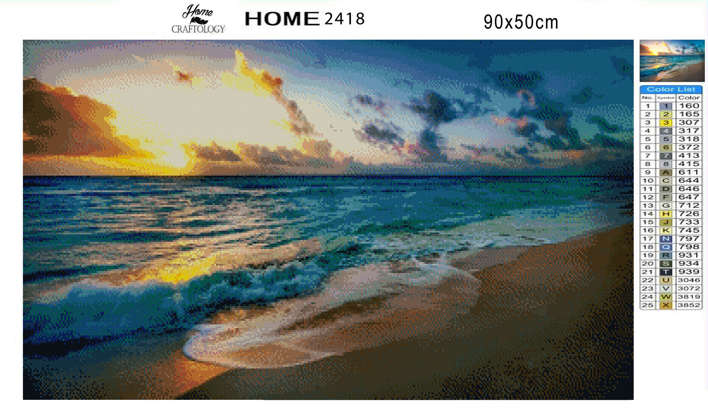 Beach and Sunset - Premium Diamond Painting Kit