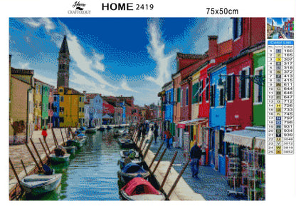 Burano Italy - Premium Diamond Painting Kit