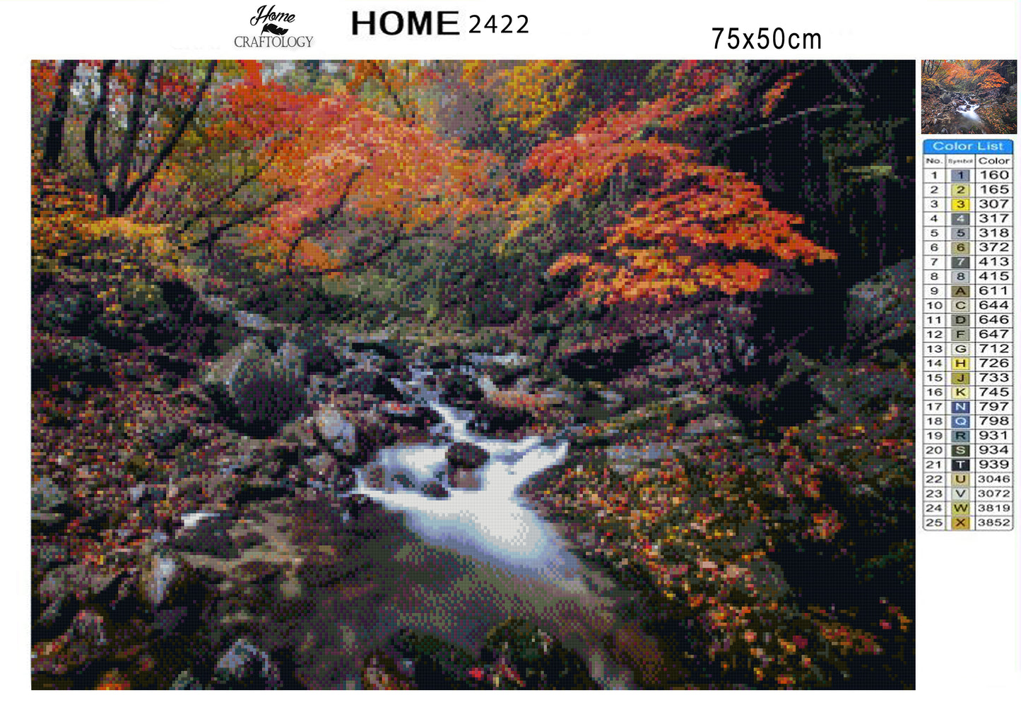 Stream in Fall - Premium Diamond Painting Kit