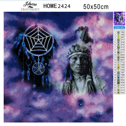 American Indian Dreamcatcher - Premium Diamond Painting Kit