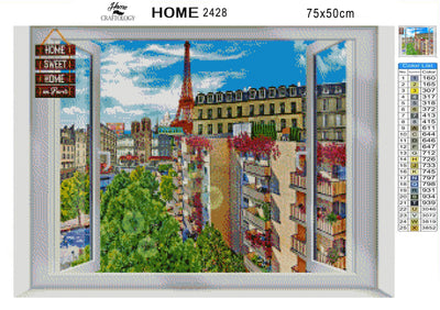 Paris Window - Premium Diamond Painting Kit