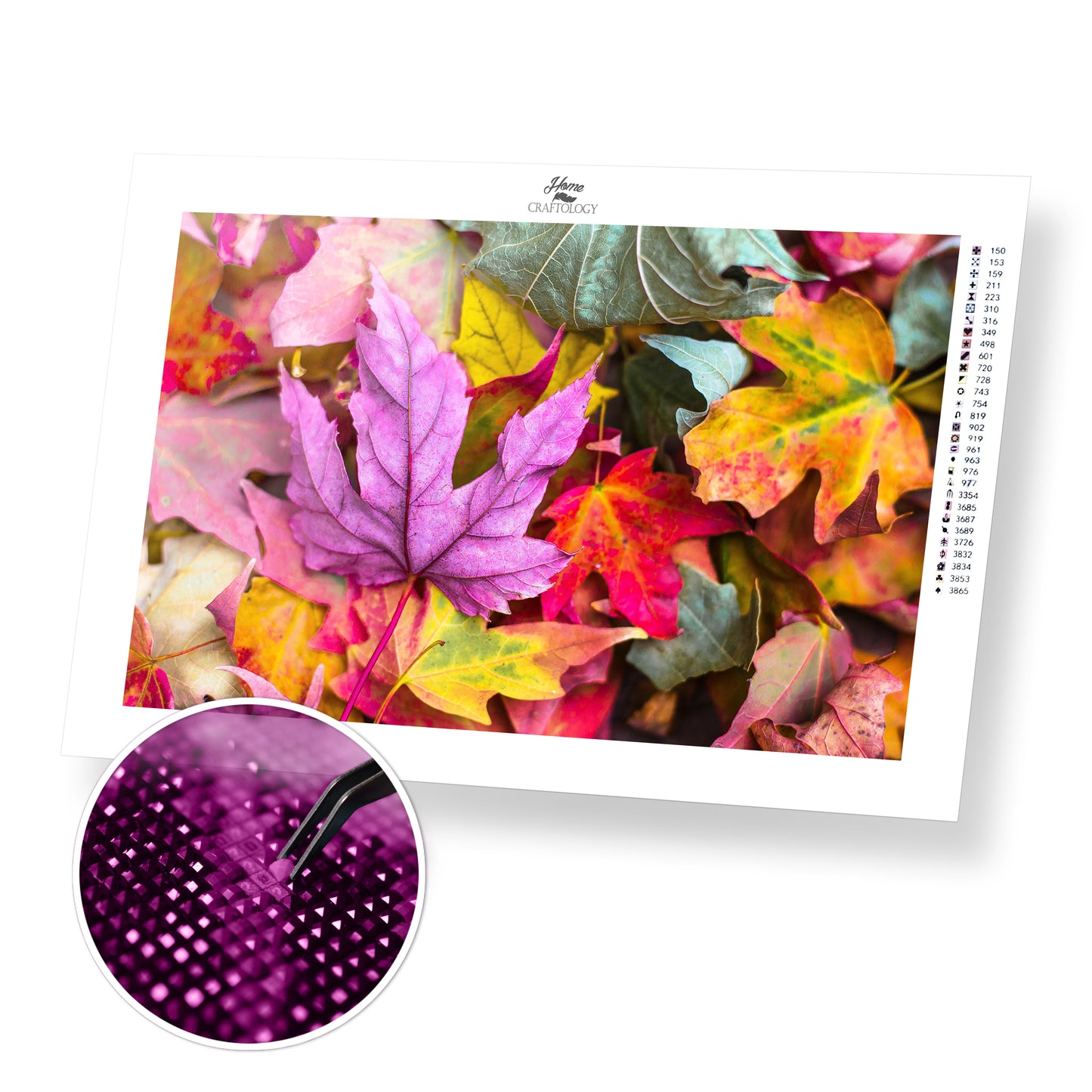 Colorful Autumn Leaves - Premium Diamond Painting Kit