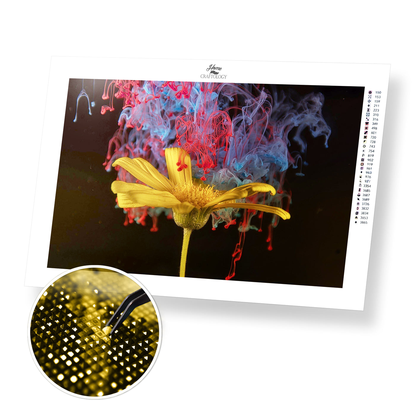 Flower Abstract Background - Premium Diamond Painting Kit
