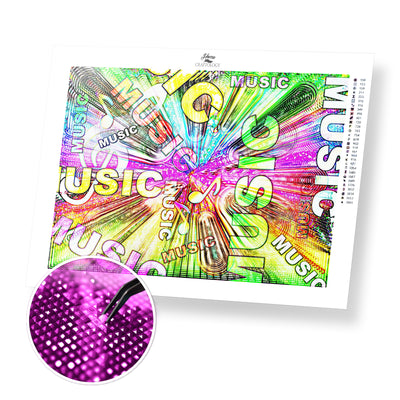 Music Abstract - Premium Diamond Painting Kit