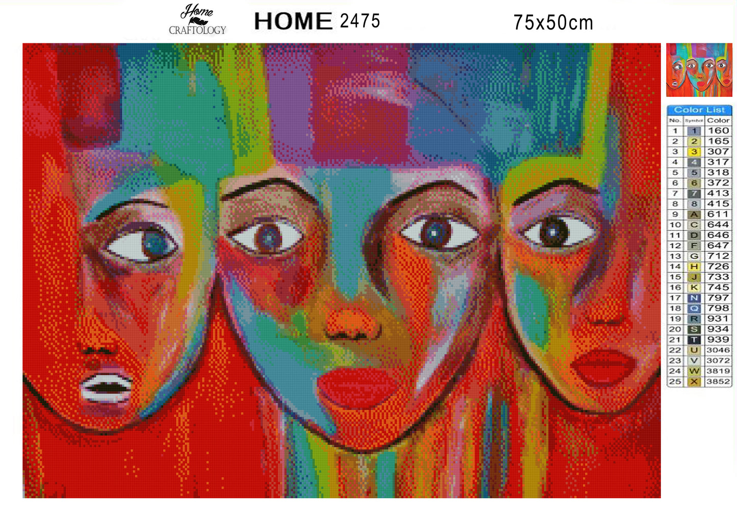 Three Faces - Premium Diamond Painting Kit