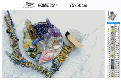 Crystals and Sage - Premium Diamond Painting Kit