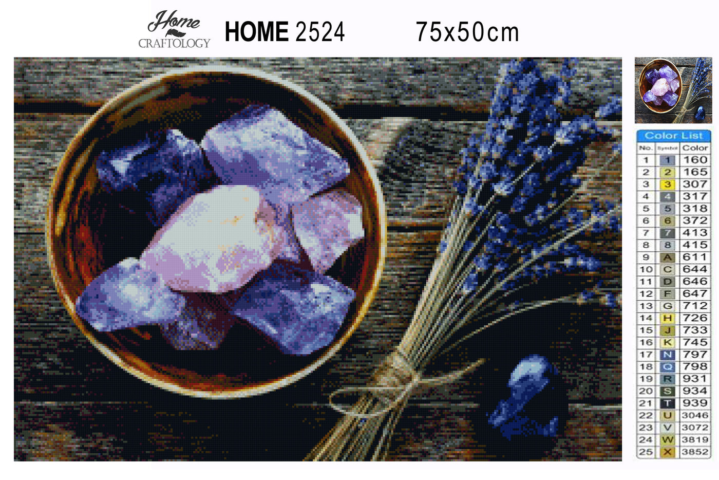 Purple and Pink Crystals - Premium Diamond Painting Kit