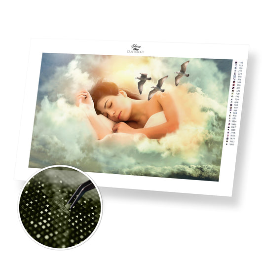 Sleeping in the Clouds - Premium Diamond Painting Kit