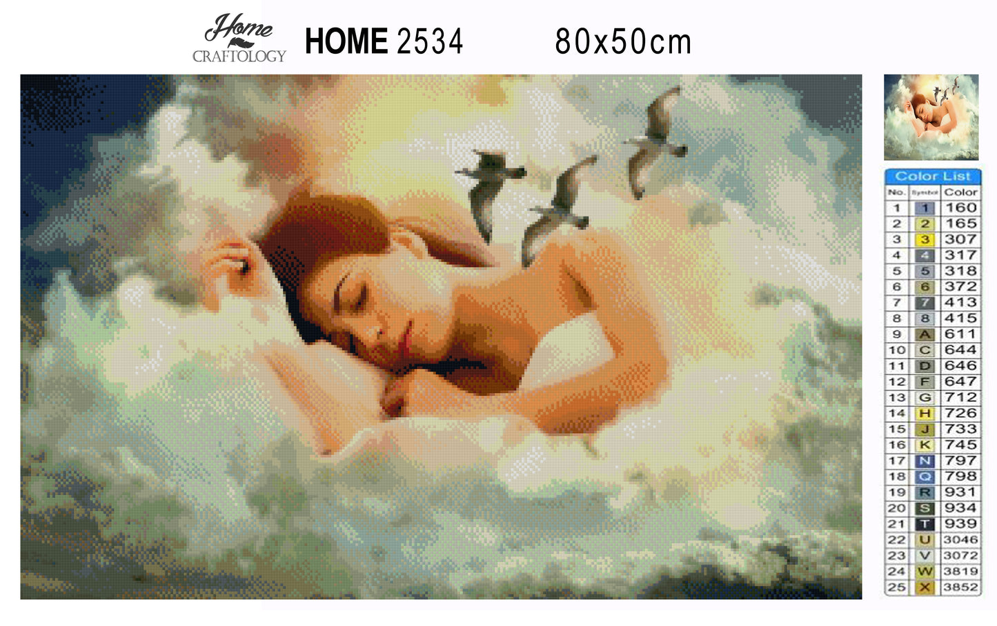 Sleeping in the Clouds - Premium Diamond Painting Kit