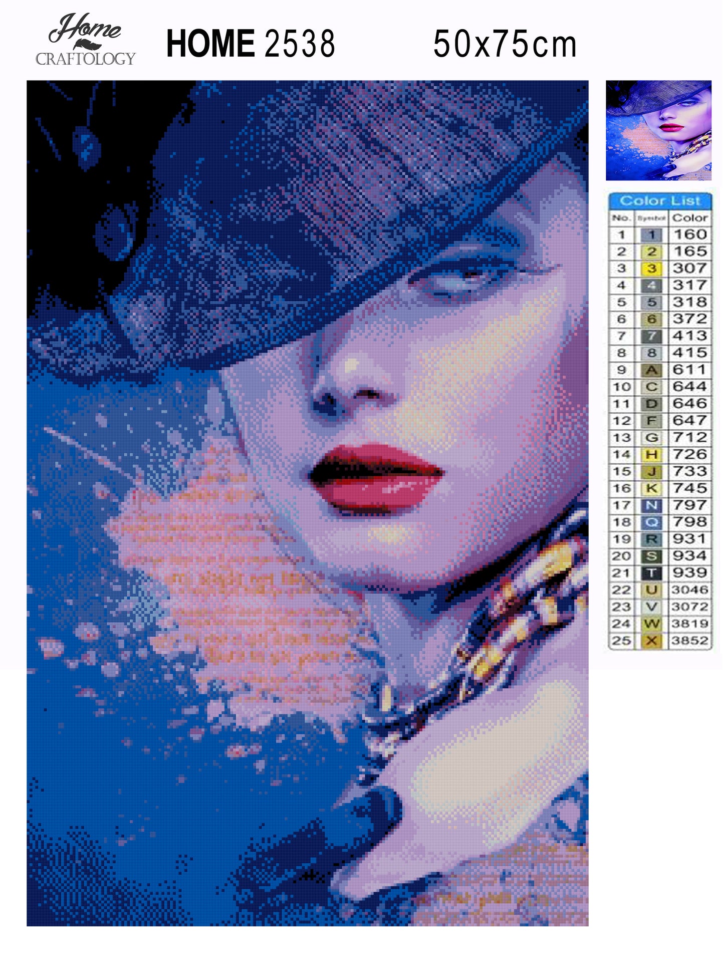 Woman in a Fancy Hat - Premium Diamond Painting Kit