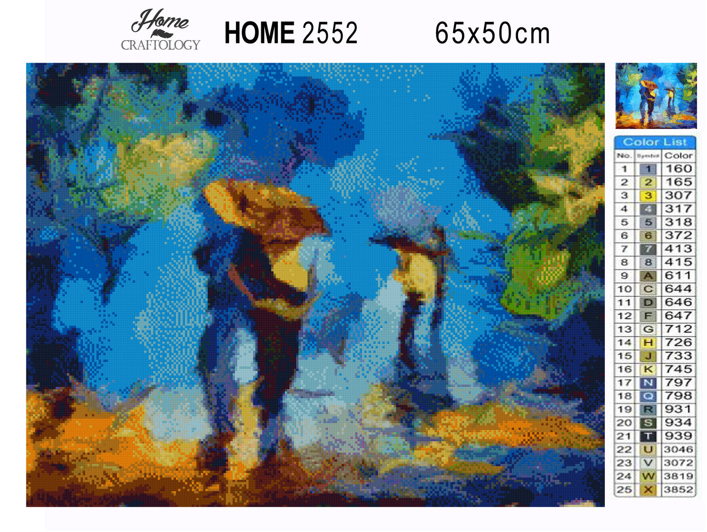 Walking in the Rain - Premium Diamond Painting Kit