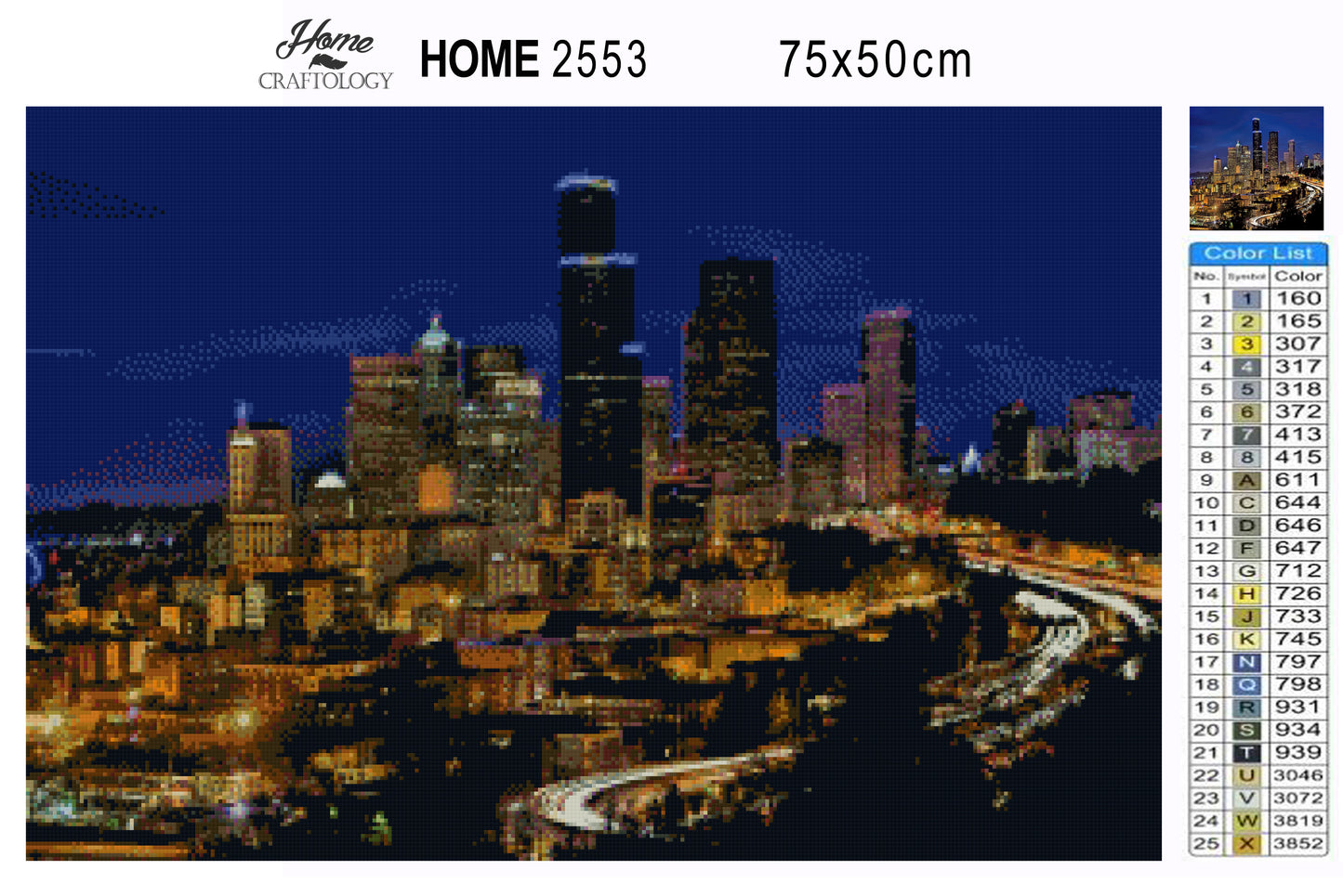 Buildings at Night - Premium Diamond Painting Kit