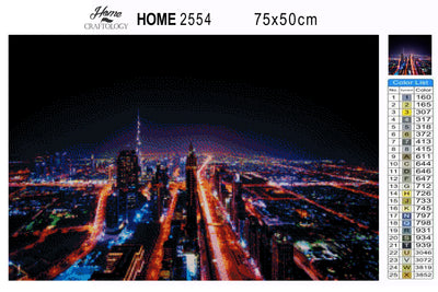 Dubai Skyline - Premium Diamond Painting Kit