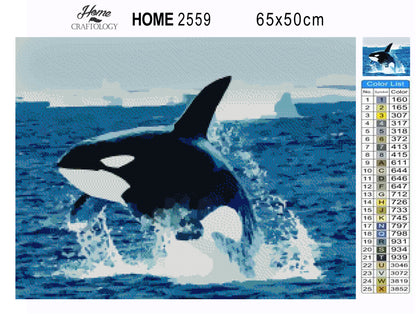 Jumping Orca - Premium Diamond Painting Kit