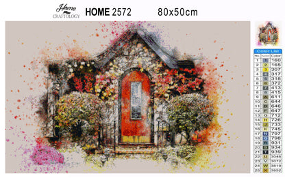 Beautiful Red Door - Premium Diamond Painting Kit