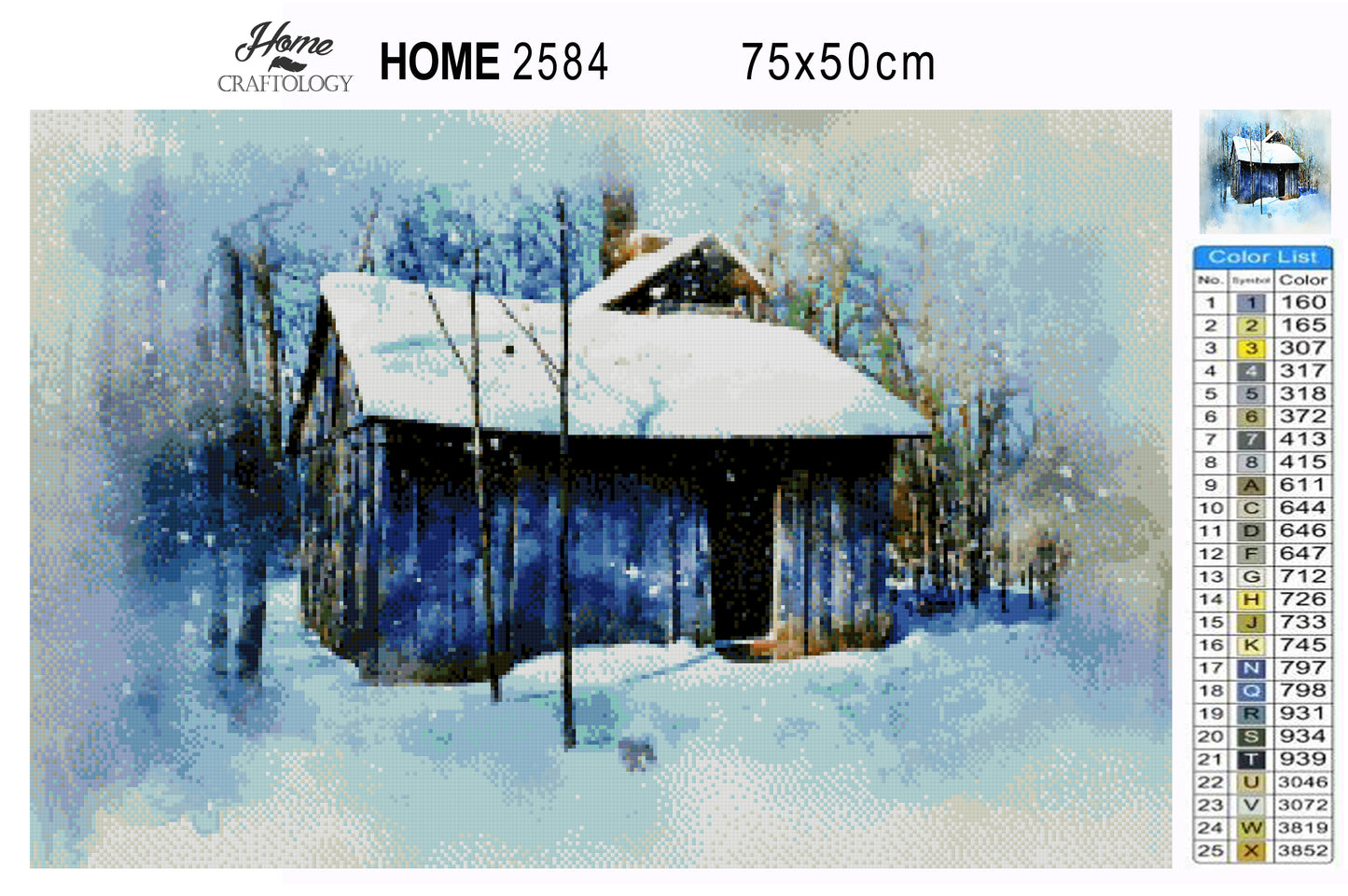 Winter House - Premium Diamond Painting Kit