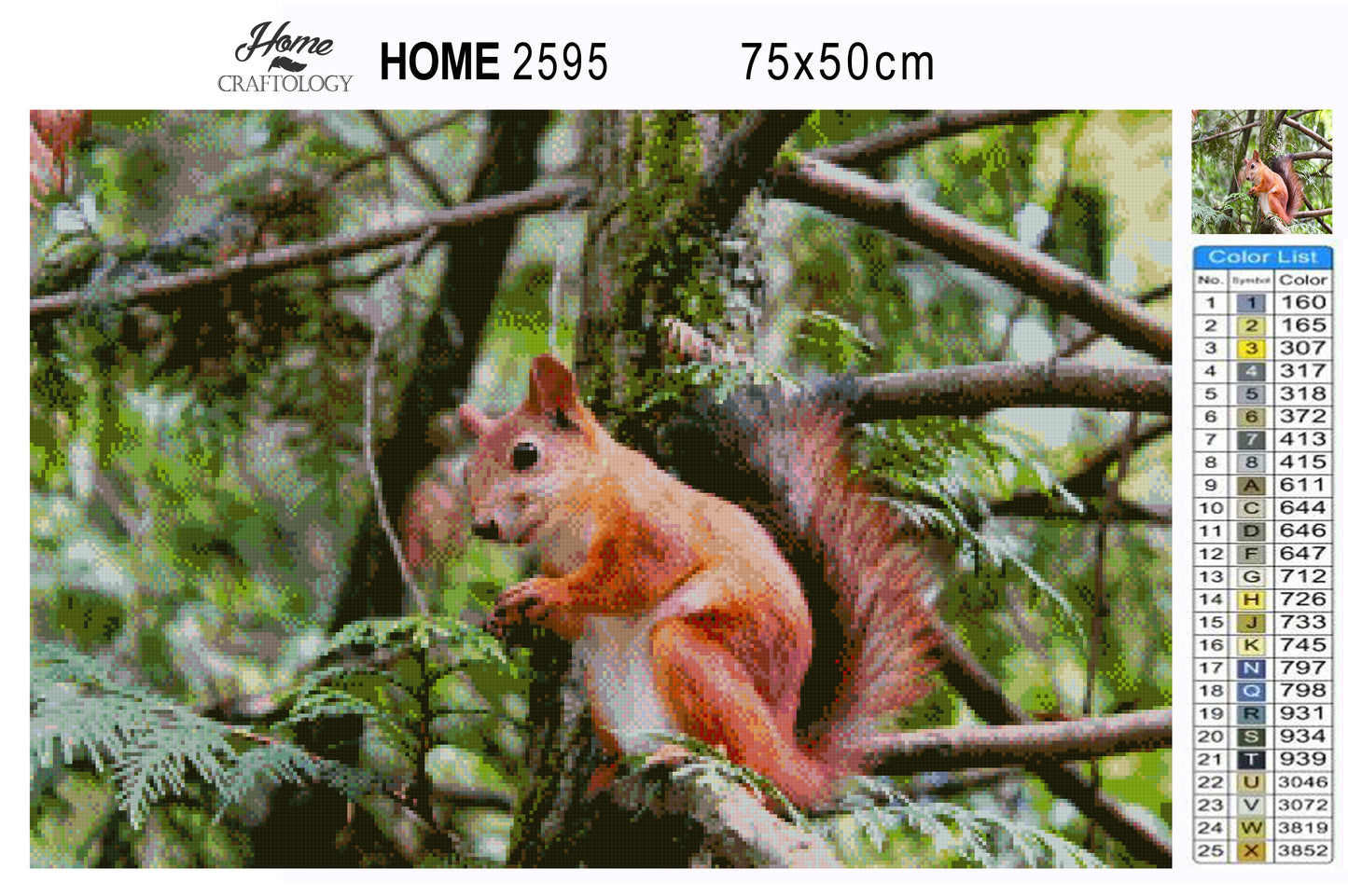 Red Squirrel - Premium Diamond Painting Kit