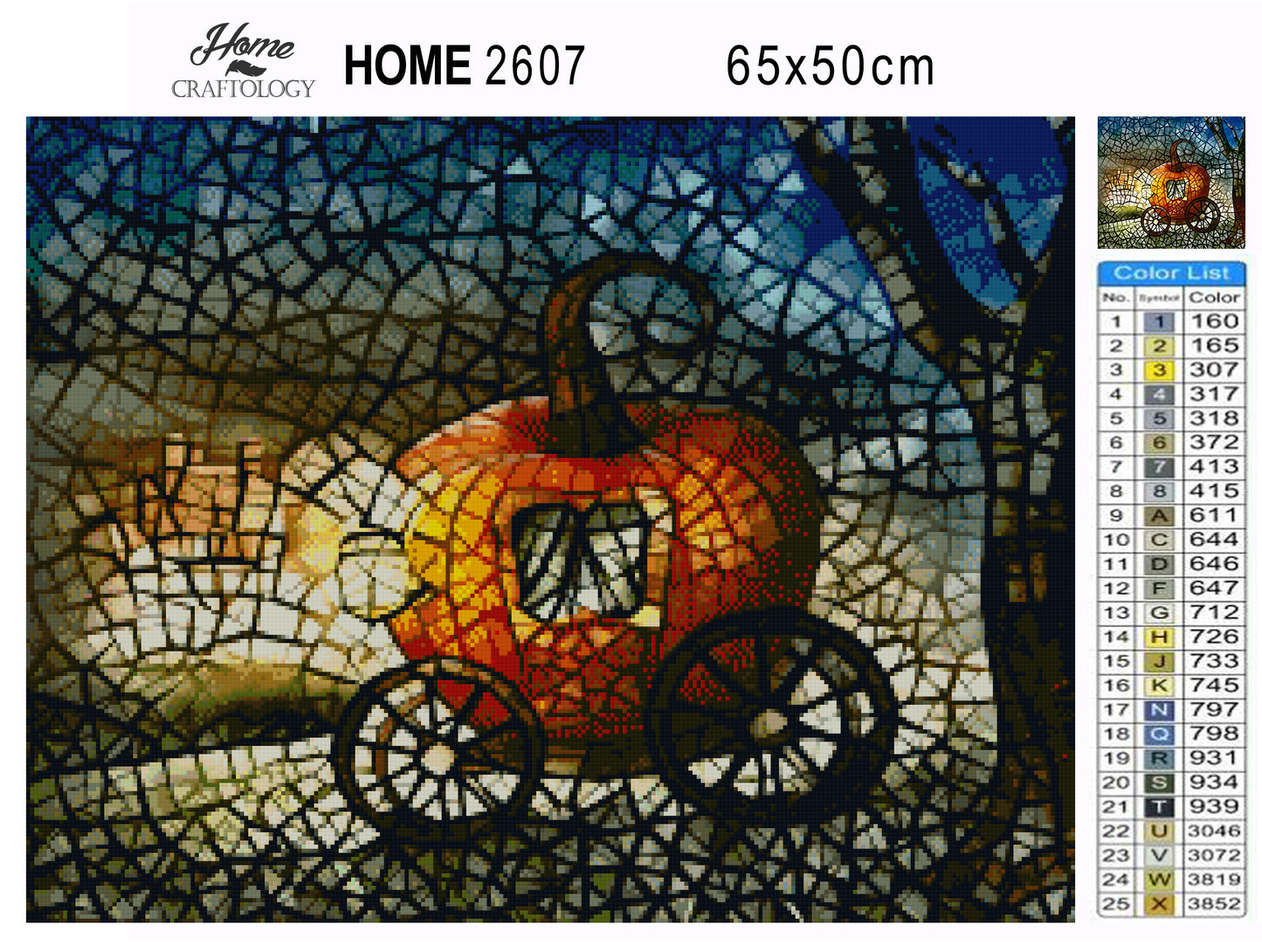 Magical Pumpkin Carriage - Exclusive Premium Diamond Painting Kit