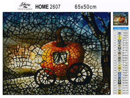 Magical Pumpkin Carriage - Exclusive Premium Diamond Painting Kit