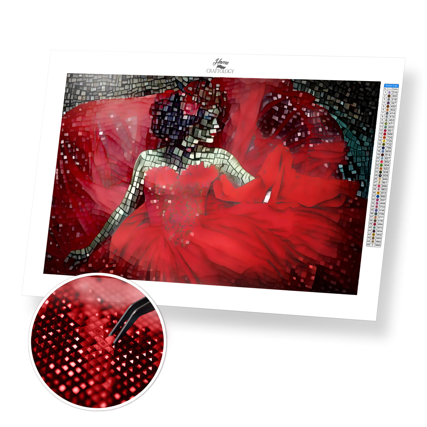 Enchanted Red Dress - Premium Diamond Painting Kit