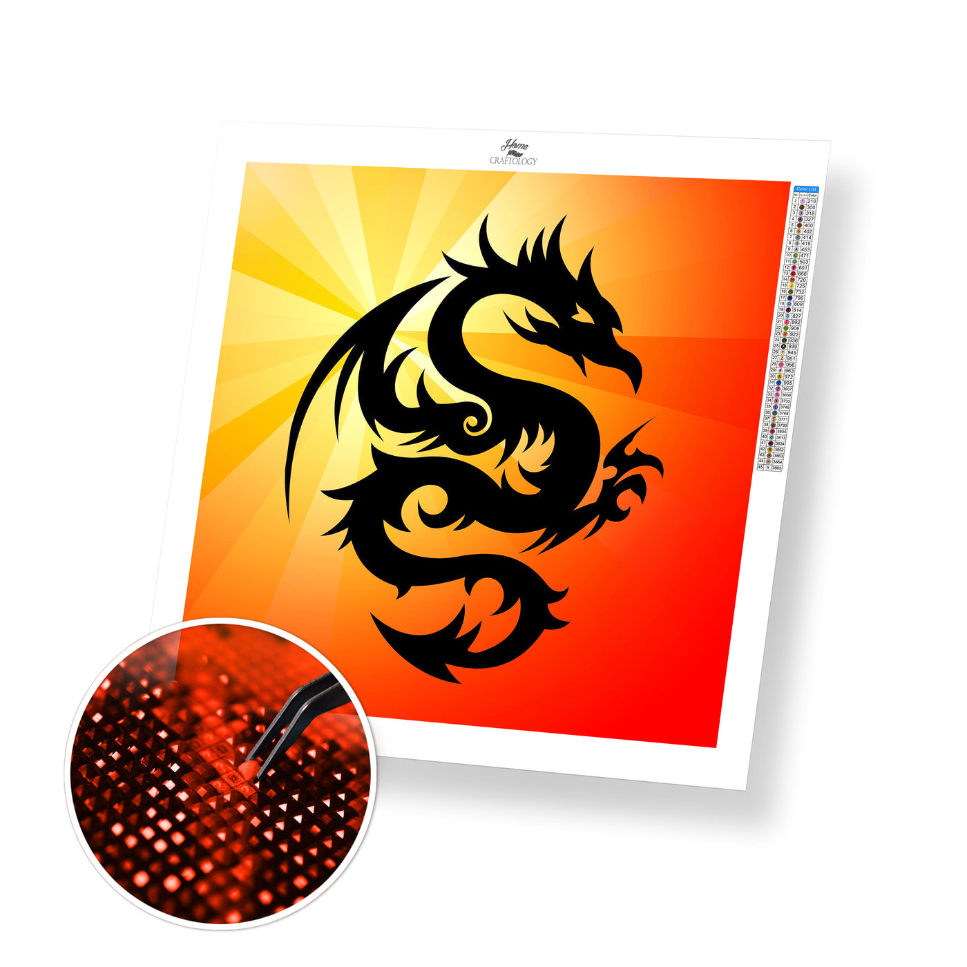 Fire Dragon - Premium Diamond Painting Kit