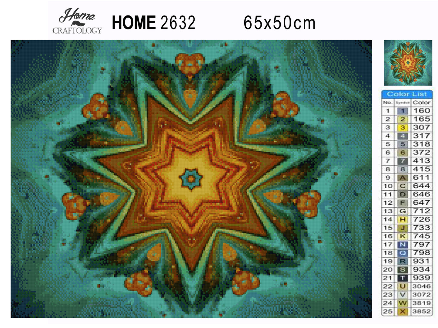 Green Star Mandala - Premium Diamond Painting Kit