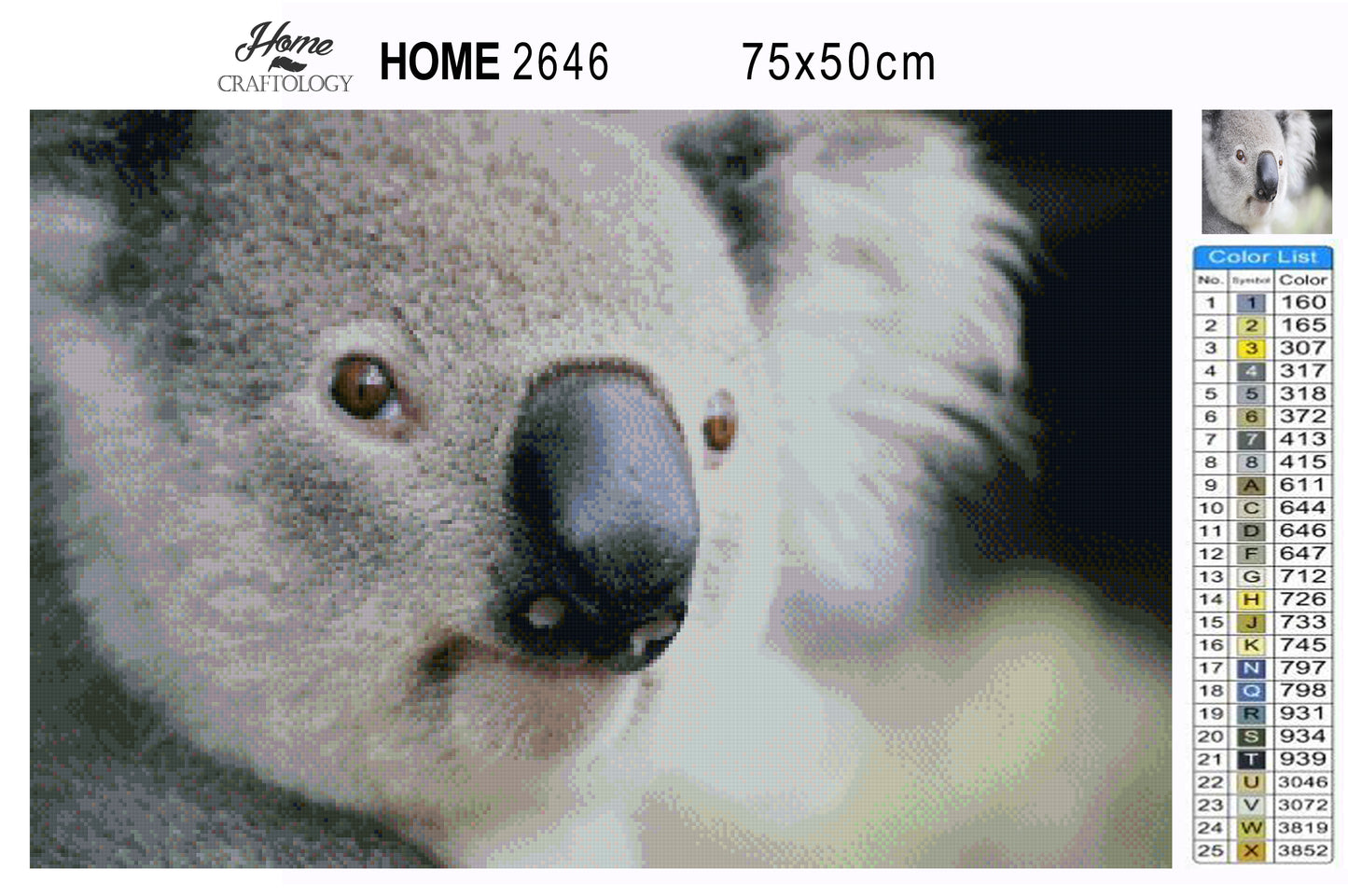 Koala Close-up - Premium Diamond Painting Kit