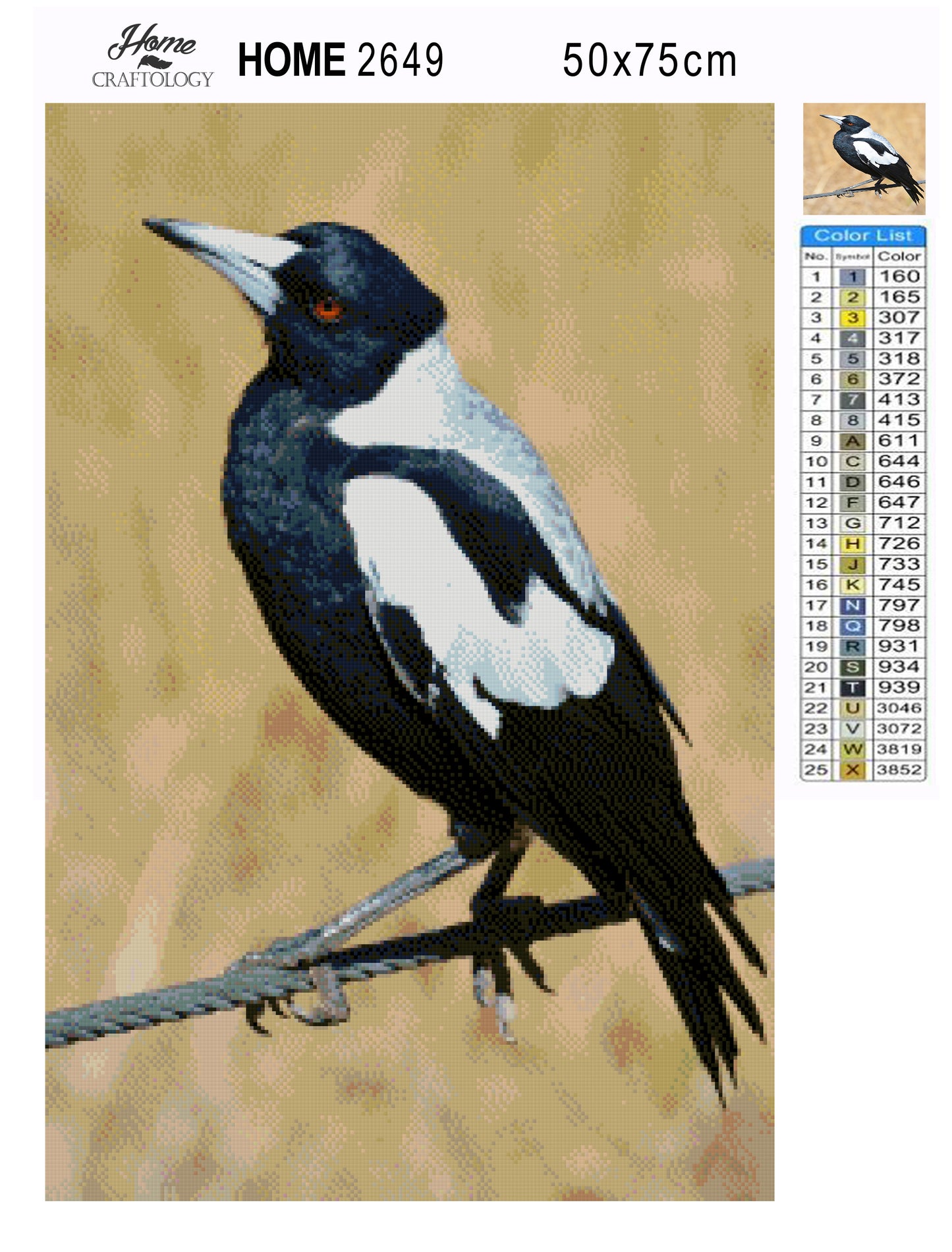 Magpie - Premium Diamond Painting Kit