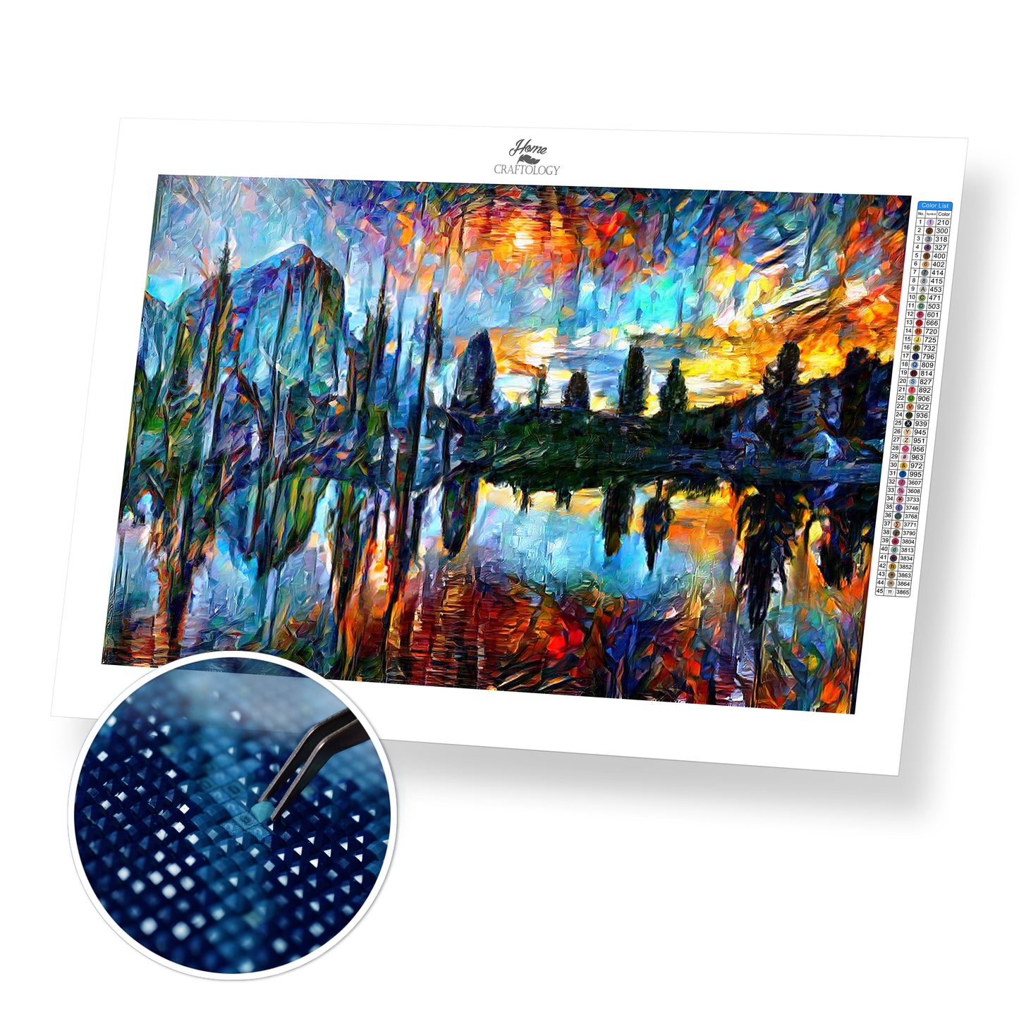 Lake Abstract - Premium Diamond Painting Kit