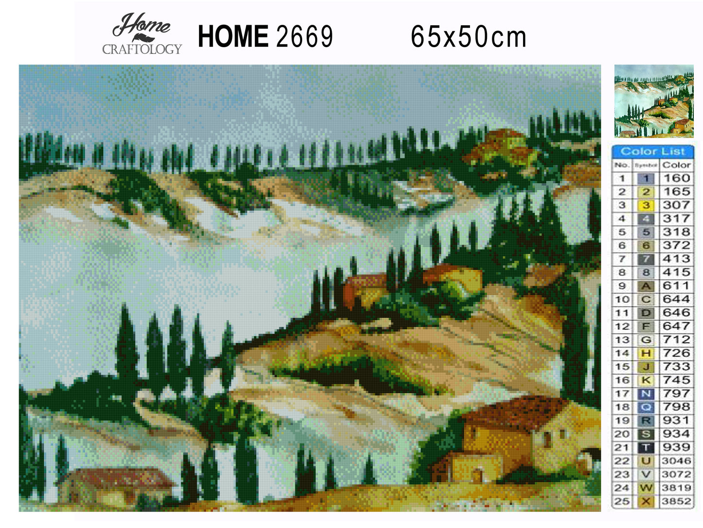 Tuscany Landscape - Premium Diamond Painting Kit