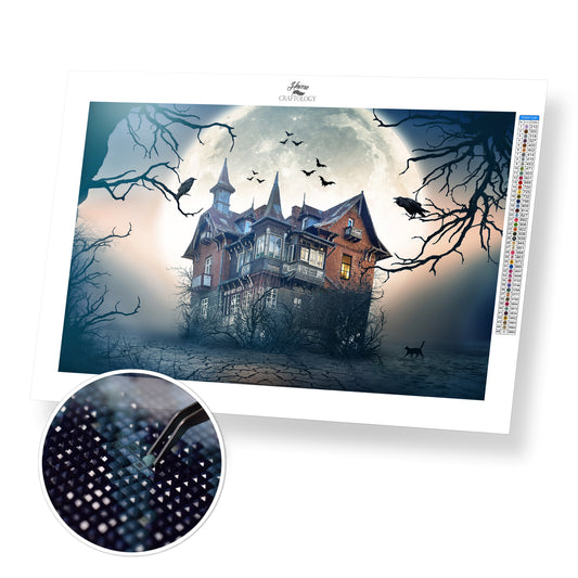 Scary Haunted House - Premium Diamond Painting Kit