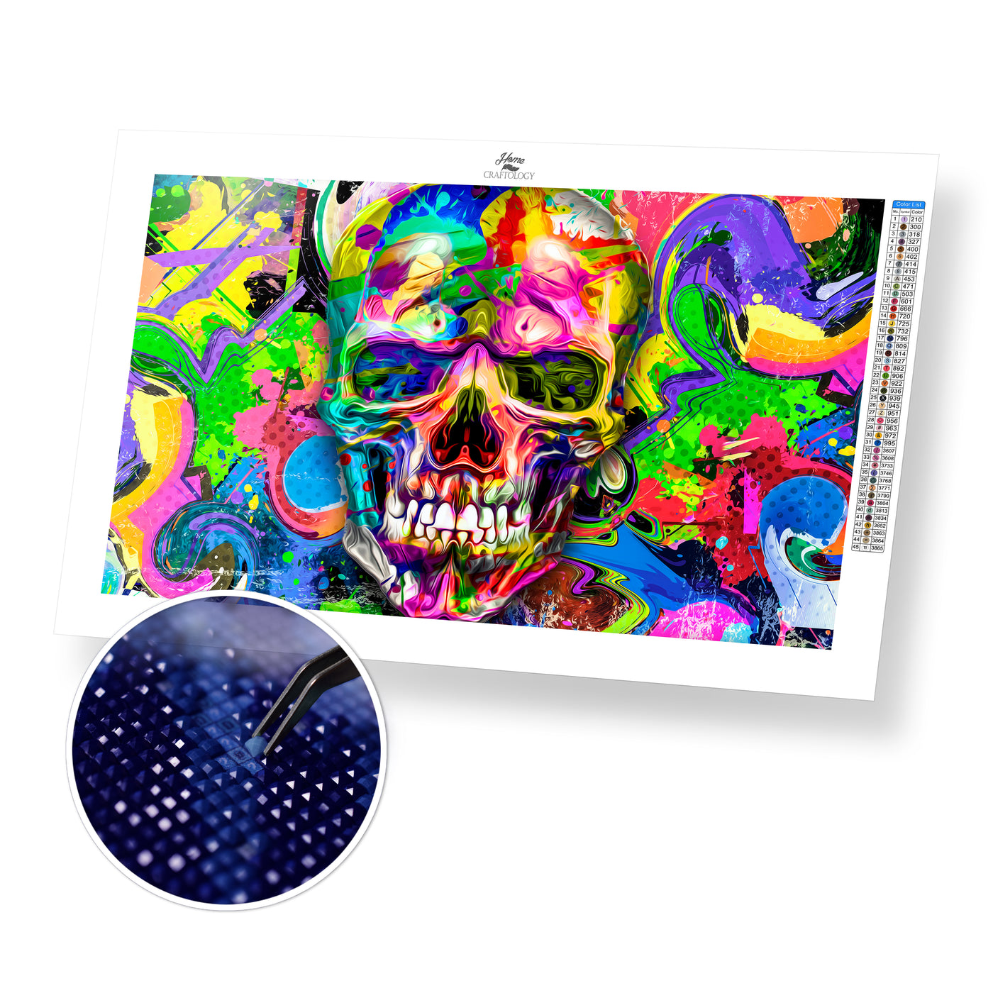 Skull Abstract - Premium Diamond Painting Kit