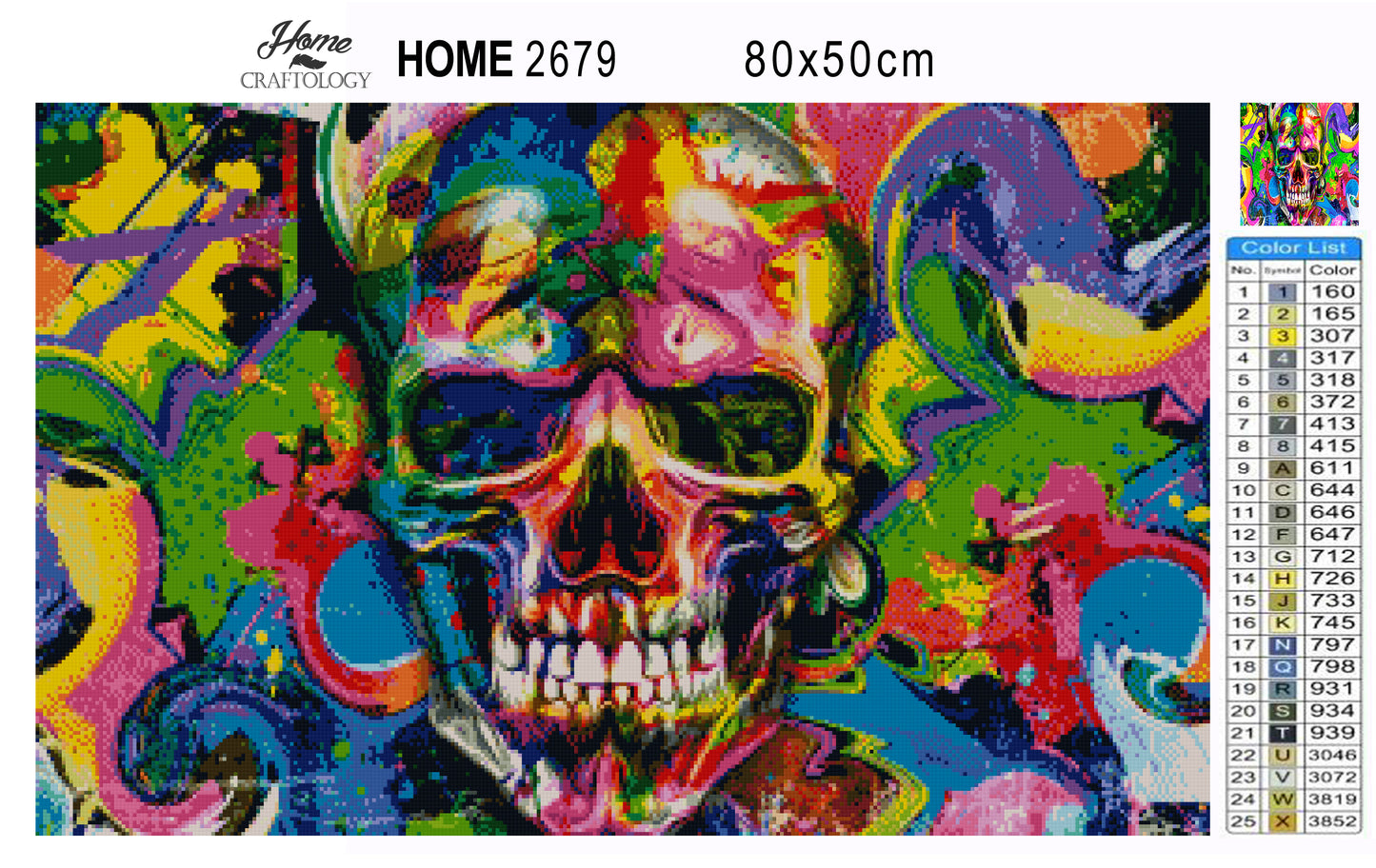 Skull Abstract - Premium Diamond Painting Kit