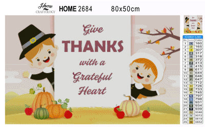 Give Thanks with a Grateful Heart - Premium Diamond Painting Kit