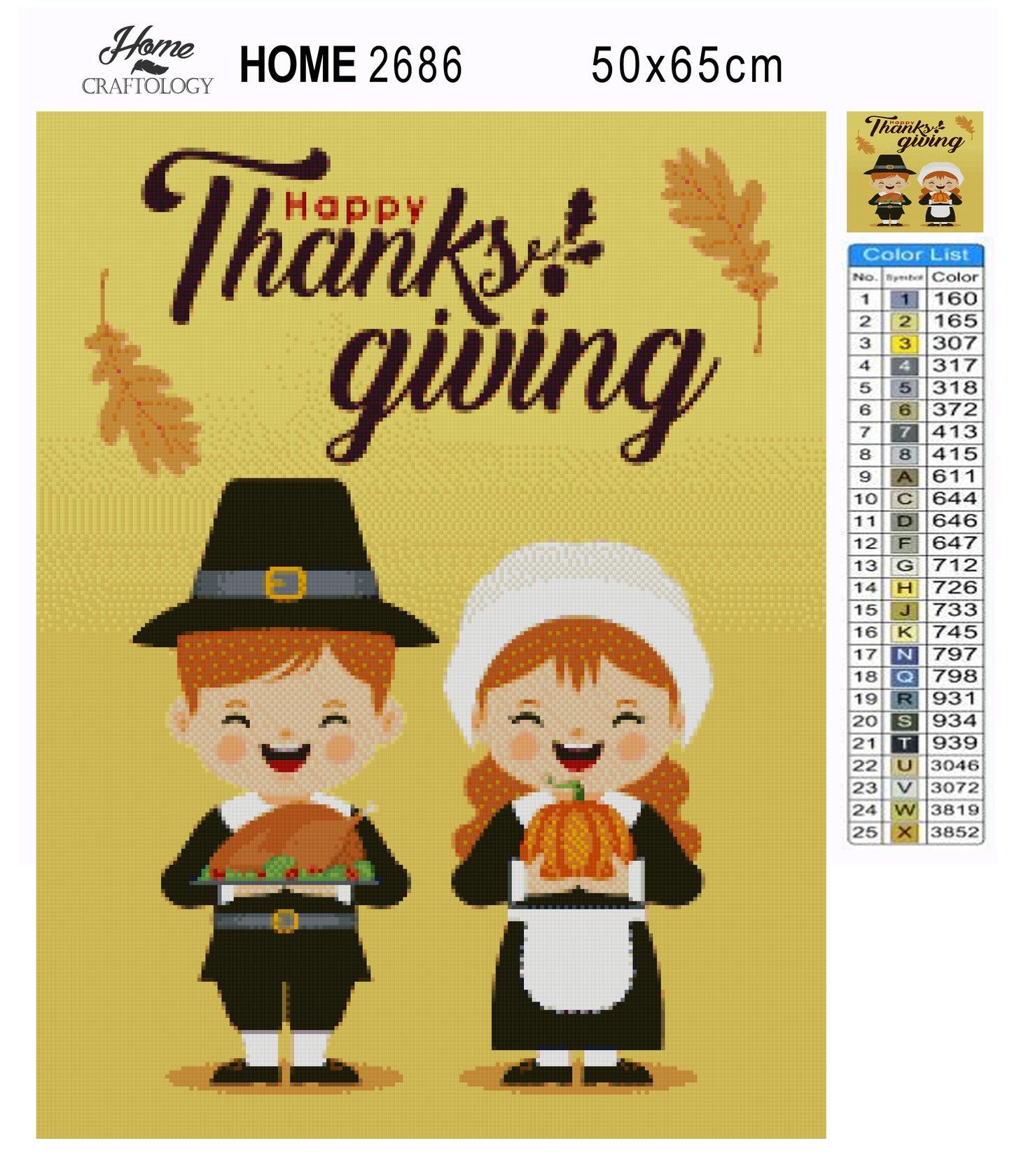 Pilgrim Thanksgiving - Premium Diamond Painting Kit