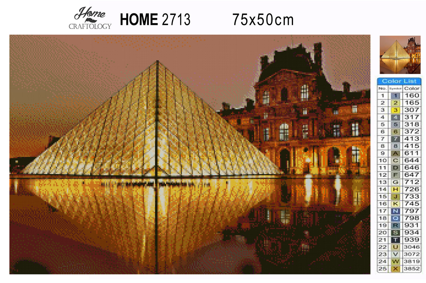 Louvre Pyramid - Premium Diamond Painting Kit