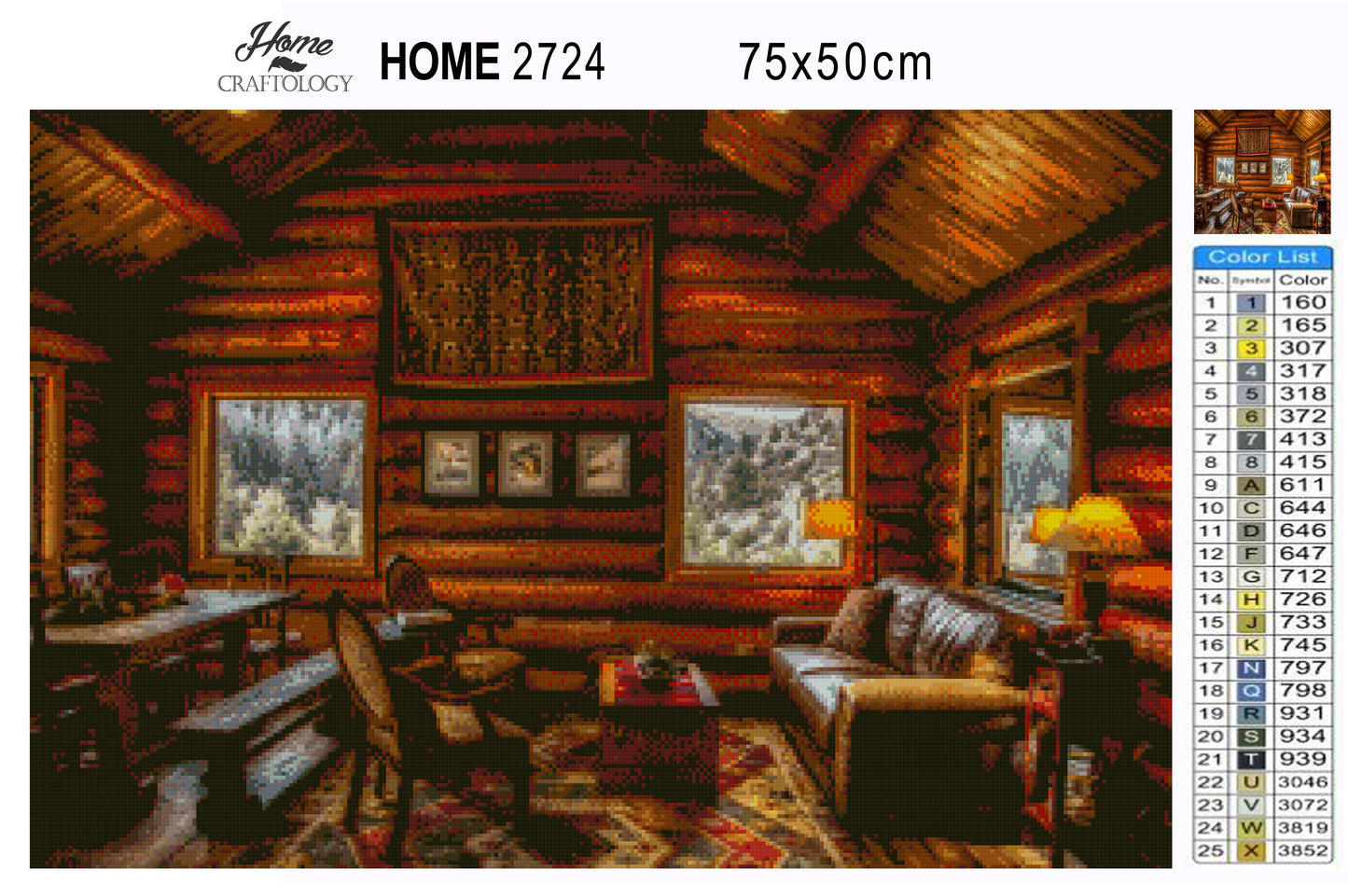 Log House - Premium Diamond Painting Kit