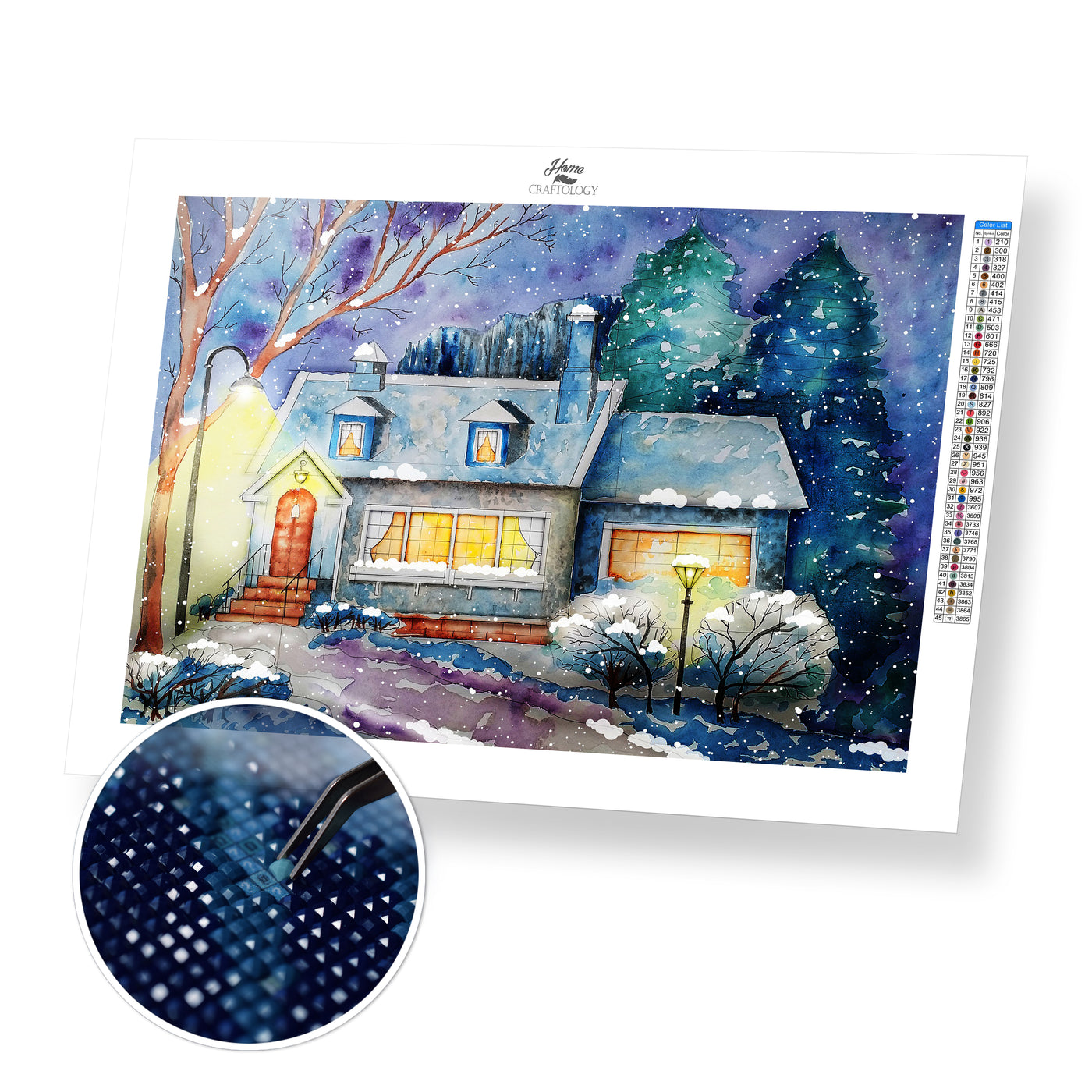 Winter Cottage - Premium Diamond Painting Kit